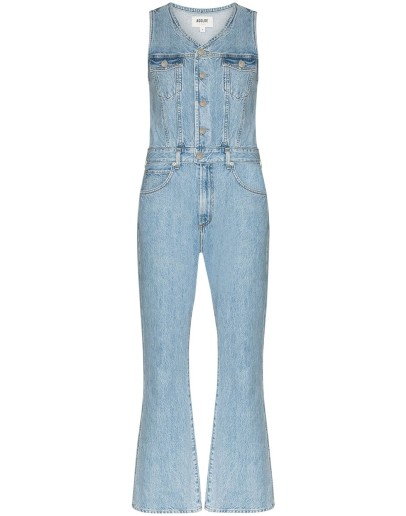 '70s sleeveless denim jumpsuit