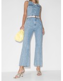 '70s sleeveless denim jumpsuit