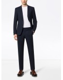 single-breasted two-piece wool suit