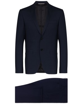 single-breasted two-piece wool suit
