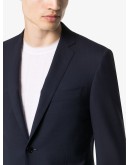 single-breasted two-piece wool suit
