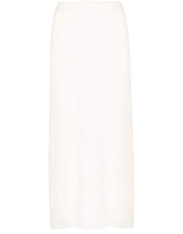 slubbed toile midi skirt 