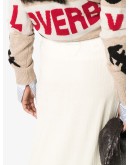 slubbed toile midi skirt 