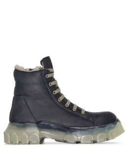 Mega Bozo shearling trim leather boots
