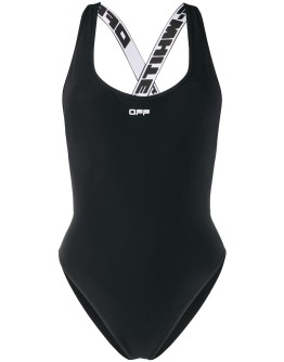 logo print swimsuit