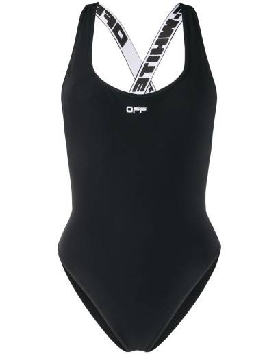 logo print swimsuit