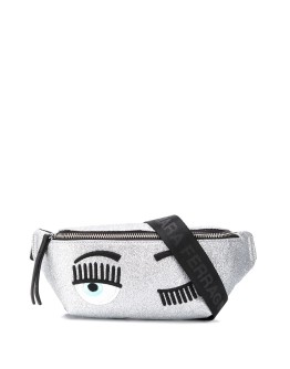 winking eye glittered belt bag