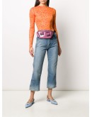 winking eye glittered belt bag