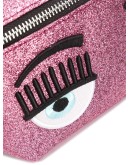 winking eye glittered belt bag