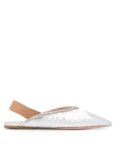 slingback leather ballerina shoes