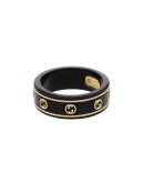 18kt yellow gold GG logo ring