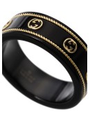 18kt yellow gold GG logo ring