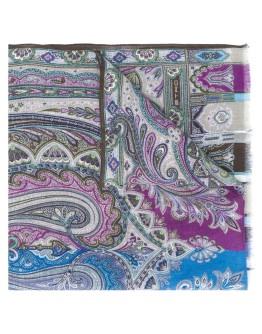 mix print frayed scarf