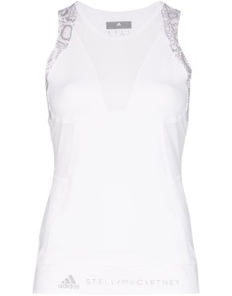 snake-print detail tank top