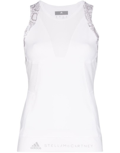 snake-print detail tank top