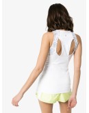 snake-print detail tank top