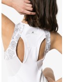 snake-print detail tank top