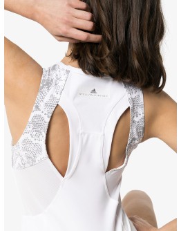 snake-print detail tank top