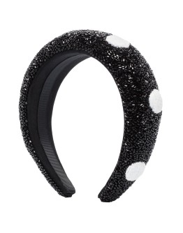 polka-dot beaded headband