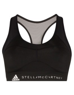 logo-print sports bra