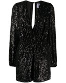 Bree plunge-neck sequin playsuit