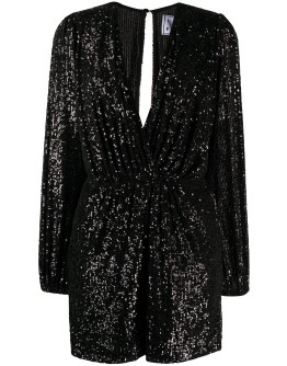Bree plunge-neck sequin playsuit
