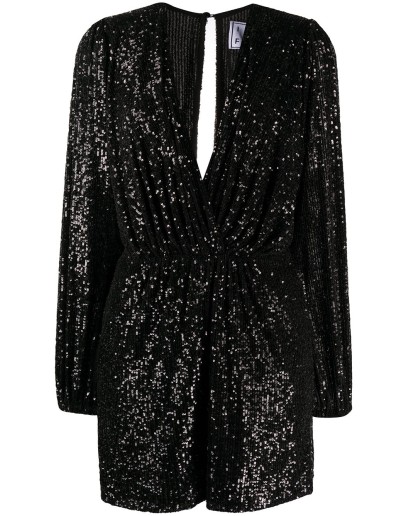 Bree plunge-neck sequin playsuit