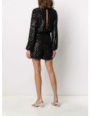 Bree plunge-neck sequin playsuit