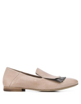 Lila glitter-fringed loafers