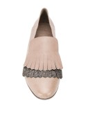 Lila glitter-fringed loafers