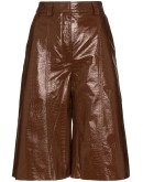 crocodile-effect culotte shorts