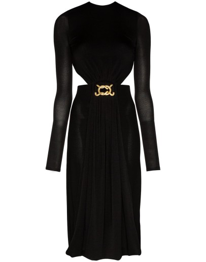 cutout-detail backless dress