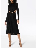 cutout-detail backless dress