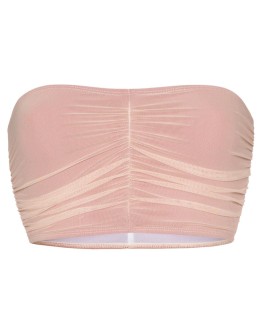 Delrey ruched bandeau bikini top