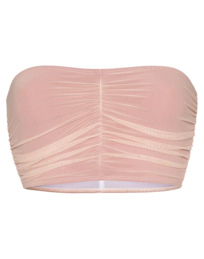Delrey ruched bandeau bikini top