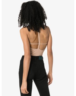 cut-out ribbed bodysuit