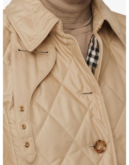 diamond quilted thermoregulated jacket