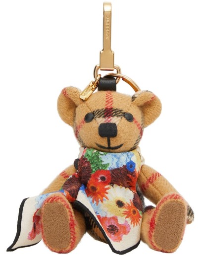 Thomas Bear silk scarf charm