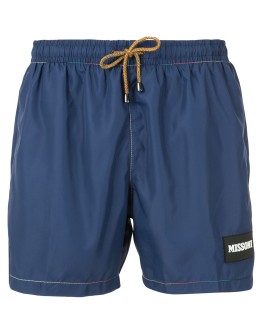 contrast stitching swim shorts