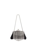 Flora crystal fringe clutch bag