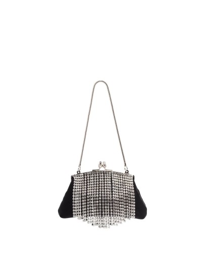 Flora crystal fringe clutch bag