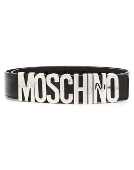 logo-plaque buckle belt