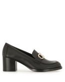  Gancini buckle chunky heel loafers