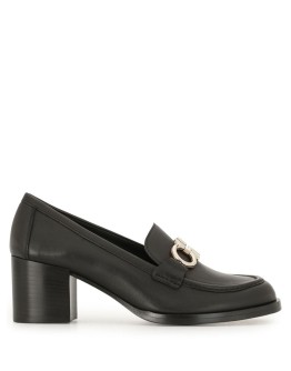 Gancini buckle chunky heel loafers