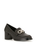  Gancini buckle chunky heel loafers
