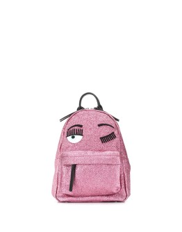 winking eye glitter backpack