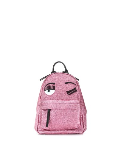 winking eye glitter backpack