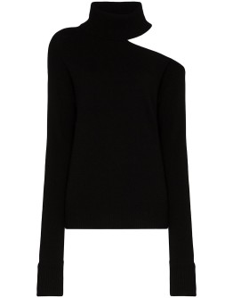 Raundi cold-shoulder turtleneck sweater