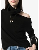 Raundi cold-shoulder turtleneck sweater