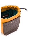 crocodile effect two-tone bucket bag